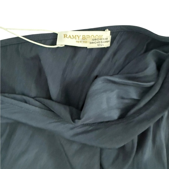 New Ramy Brook Junie One-Shoulder Navy Blue Tank Top Size X-small - Picture 4 of 10